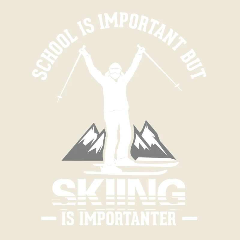 Ski Vintage Slogan Funny Skier