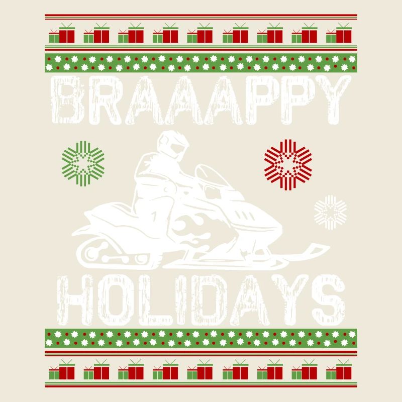 Snowmobile Christmas Braaappy Holidays