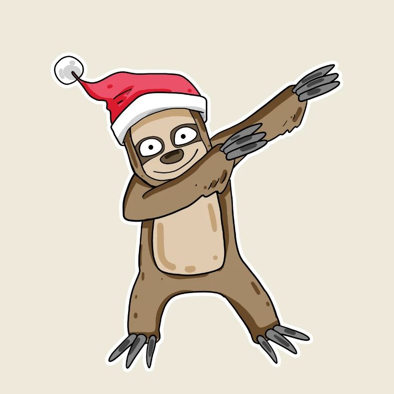 Motif de Noël paresseux