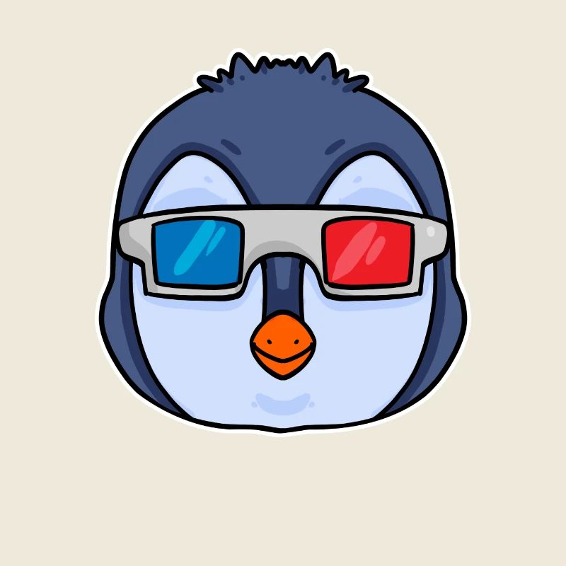 Pinguin 3D Brille Kino