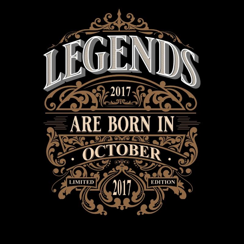 2017 Octobre Né Anniversaire Année de naissance