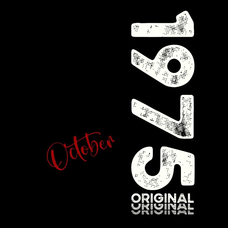 50. Geburtstag Vintage Oktober 1975 Geschenkidee