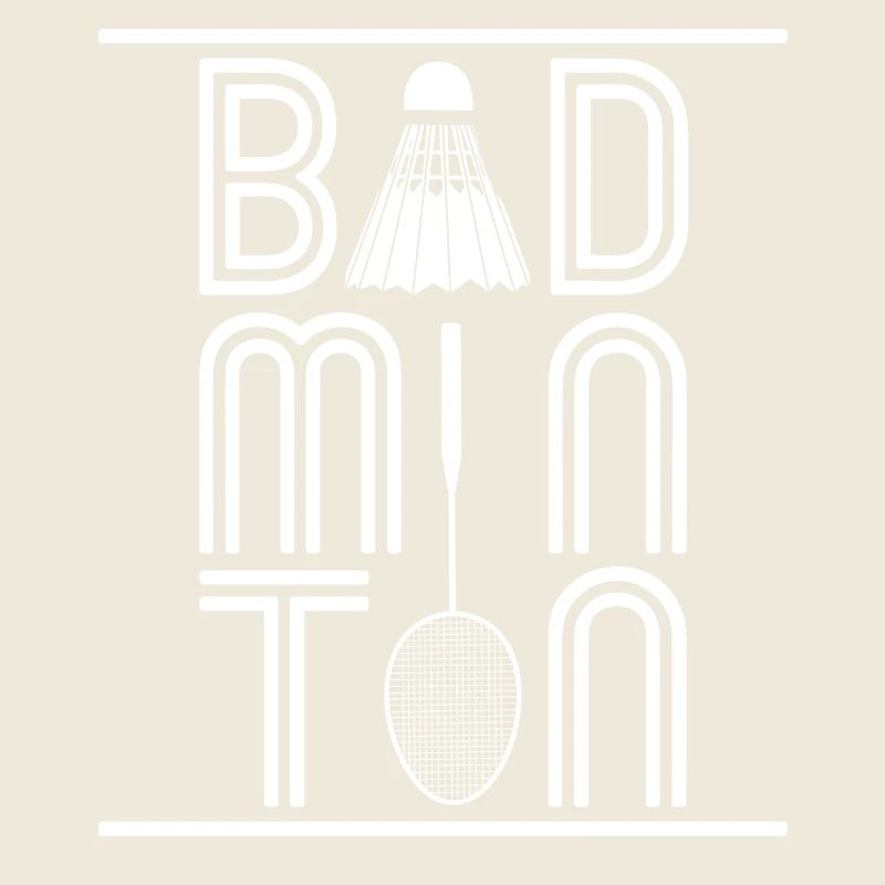 Schläger Federball Spieler Badminton