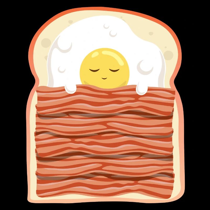 Sleeping Egg With Bacon Pork Bacon
