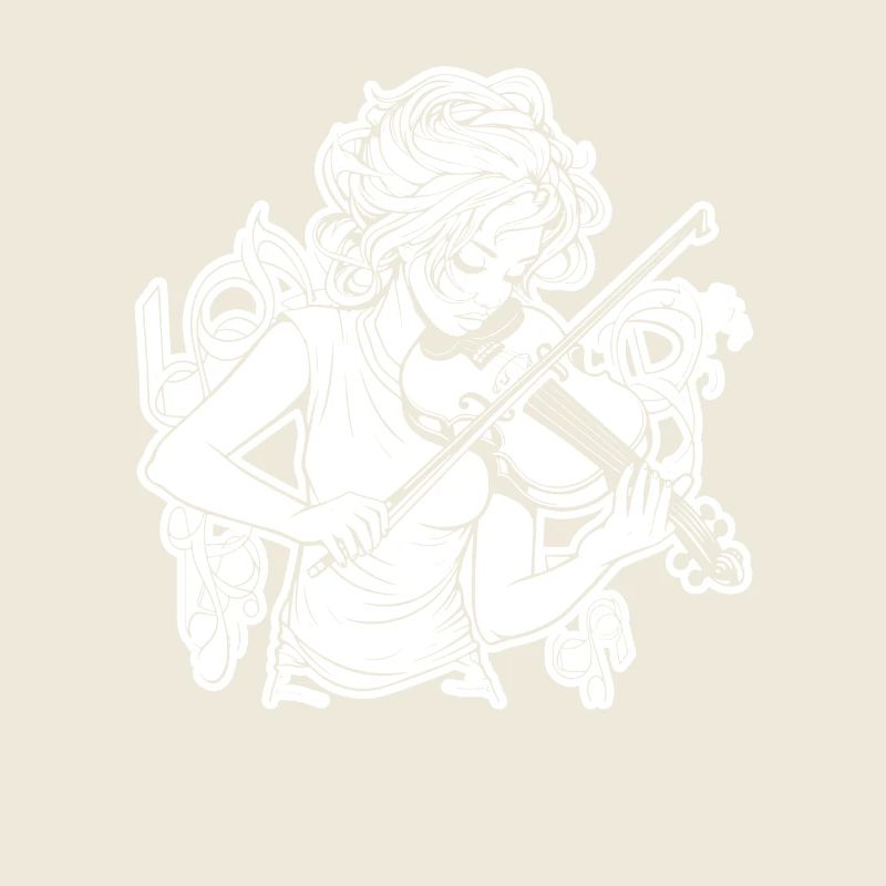 Fiddle Girl Drawing
