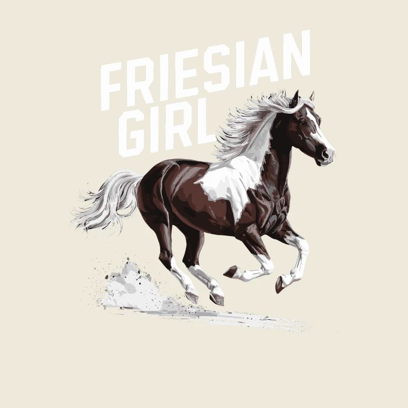 Fière cavalière frisonne