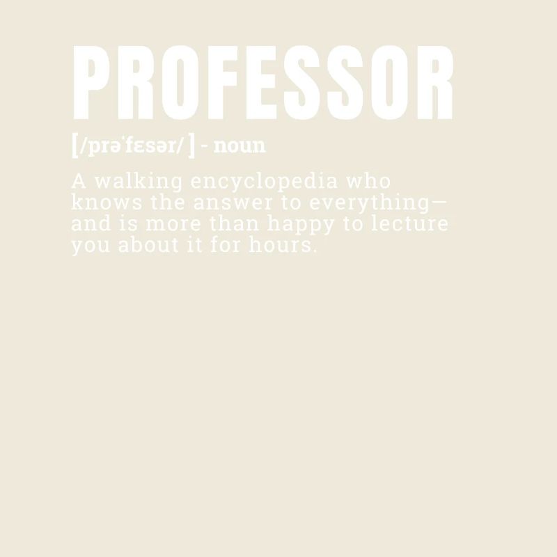 Drôle Professeur Définition Enseignants Profession