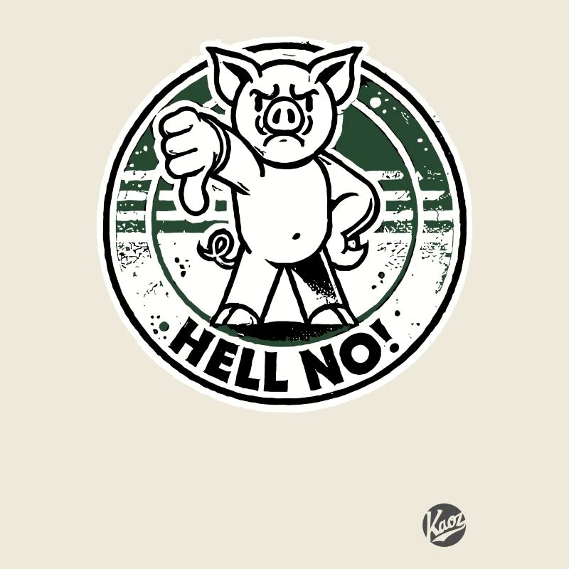 No way! Thumbs down pig