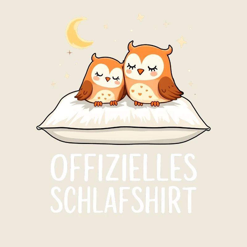 Offizielles Schlafshirt Eulen Eule Paar