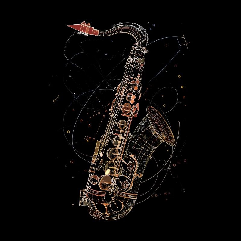 Saxophone Line Art