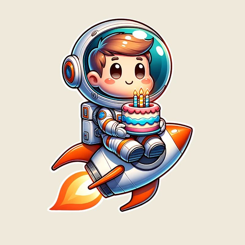 Astronaute Anniversaire Fusée