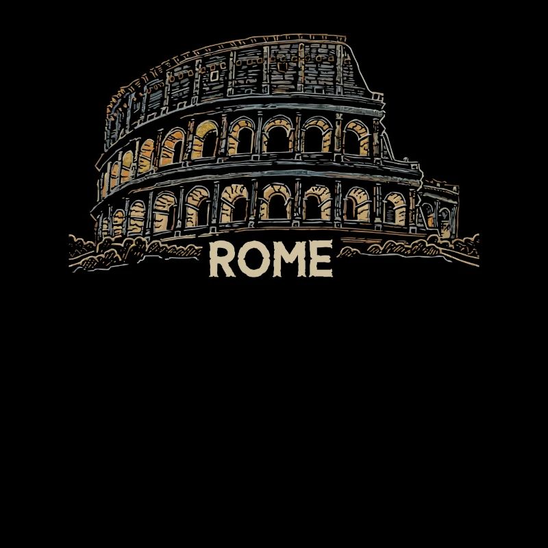Illustration de la ligne d’horizon de Rome Ancient Colisée et