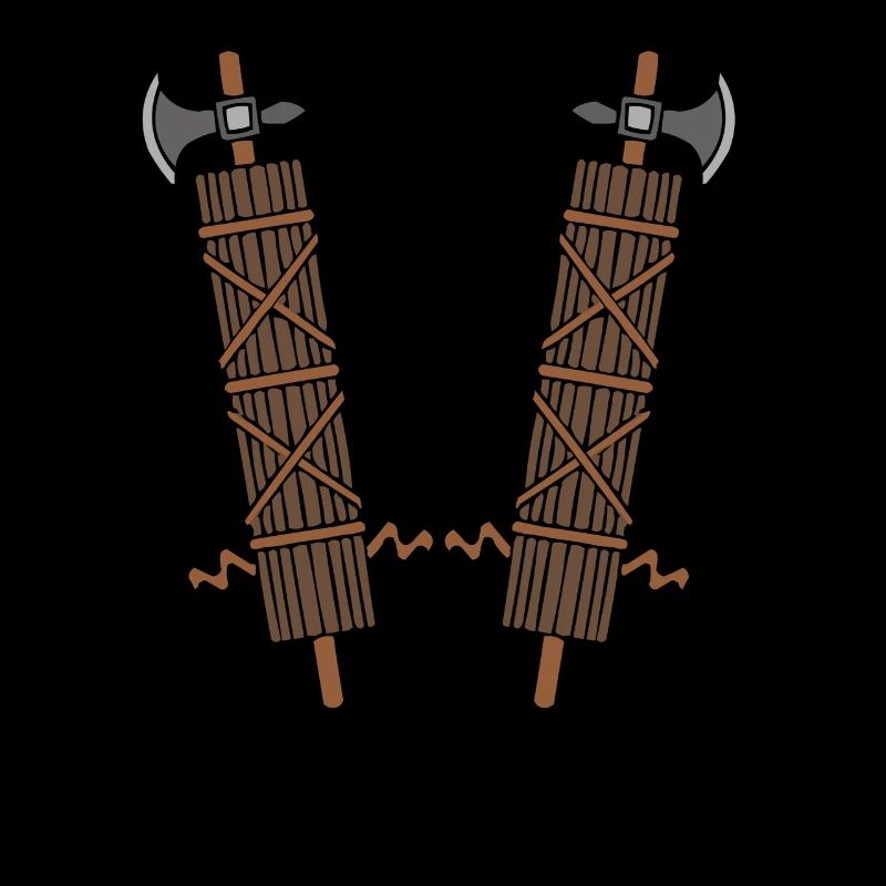 Symbole des faisceaux romains avec double hache -
