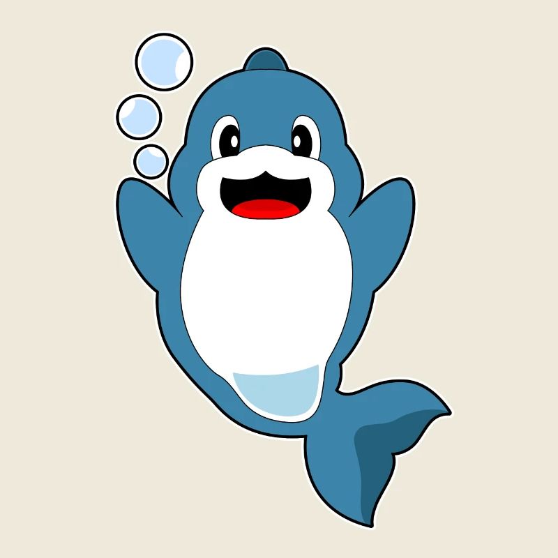 Delfin Wasserblasen
