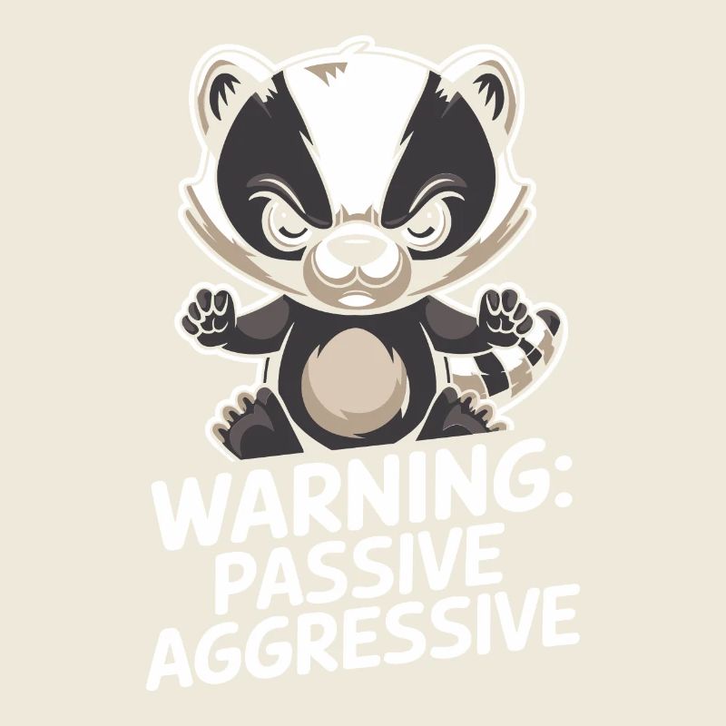 Warning: Passive Aggressive Badger Cartoon
