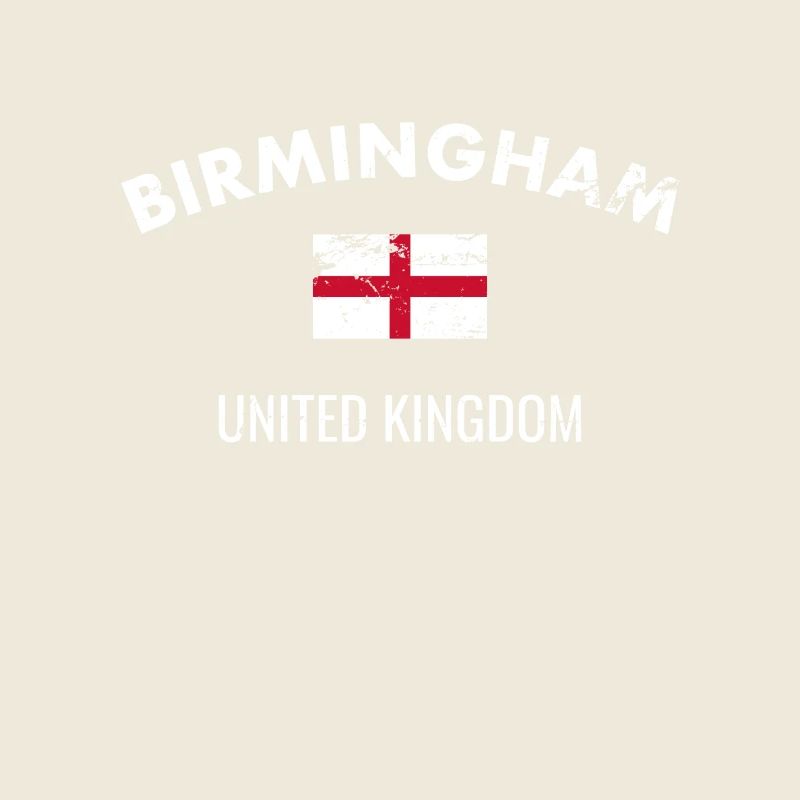 Birmingham Angleterre Vintage Drapeau Anglais