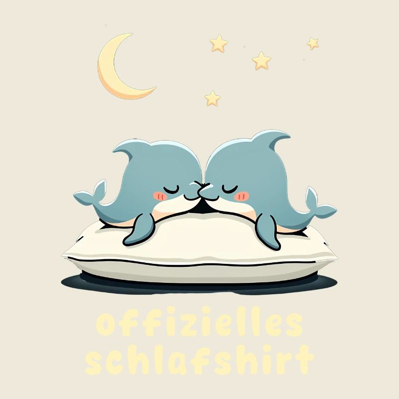 offizielles schlafshirt pärchen Delphin