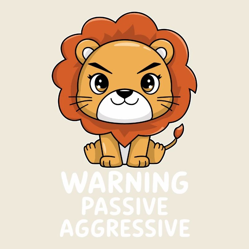 Warnung Vor Passiv Aggressivem Löwe