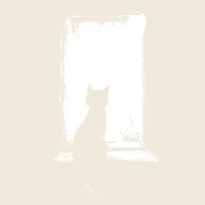 Cat peeking out the window cat owner grunge