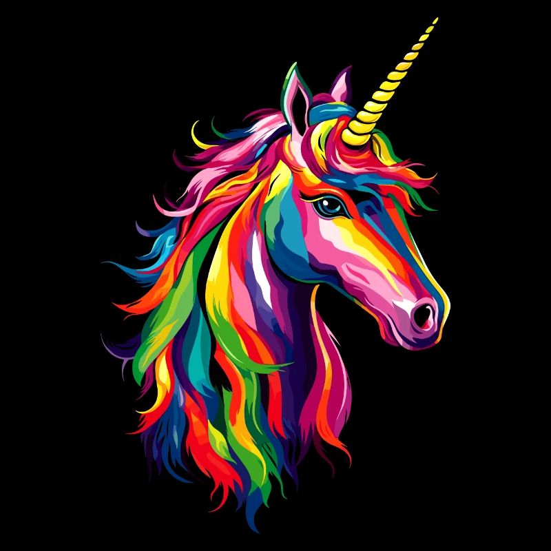 Einhorn Bunt Regenbogen Pferde Reiten Einhörner