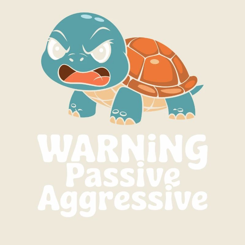 Warnung Passiv-Aggressiv Schildkröte