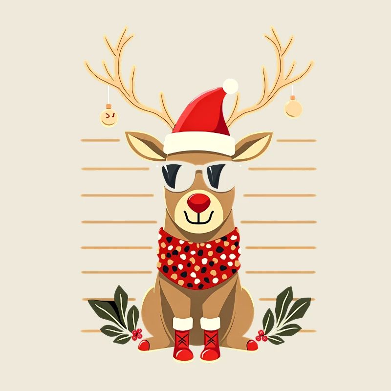 Weihnachten Rentier Rudolph Lustig Geschenk