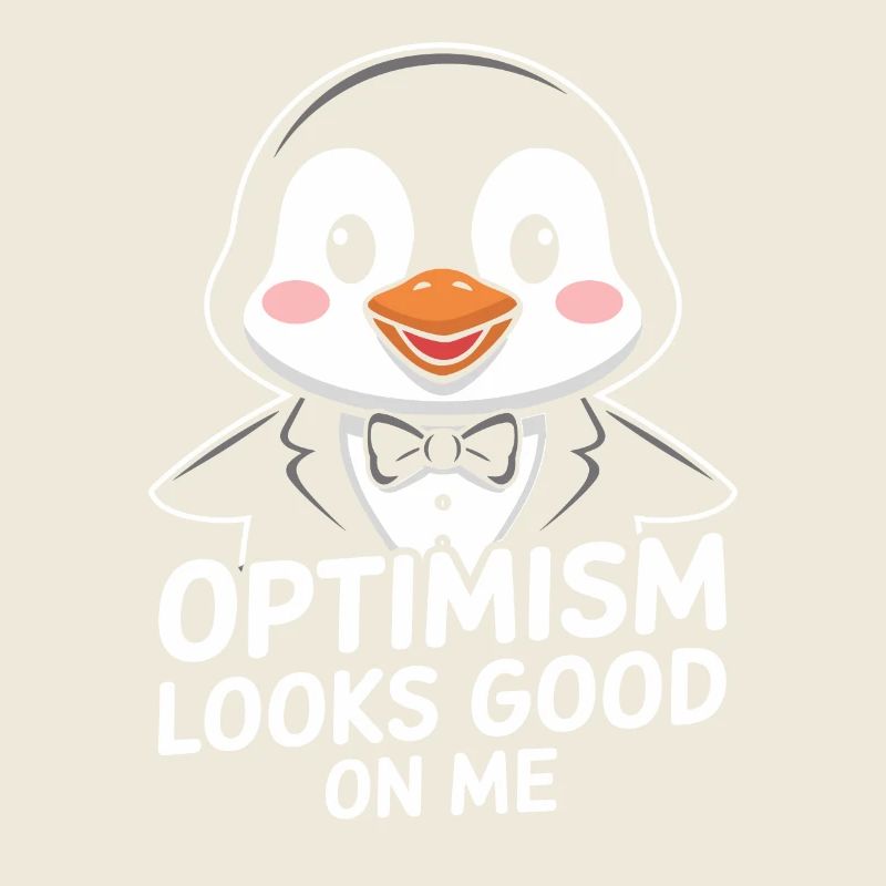 L’optimisme me va bien Breloque pingouin