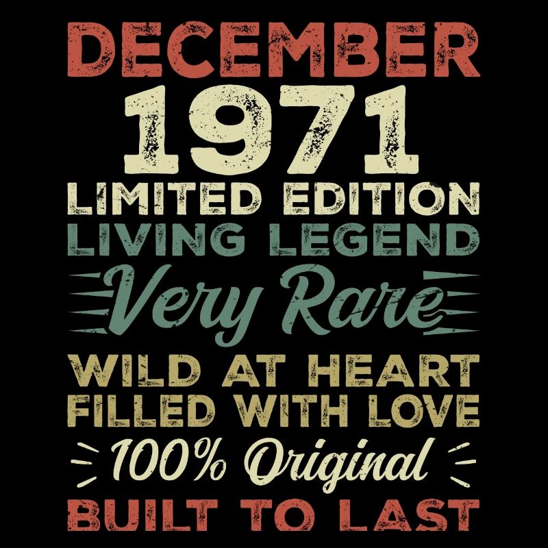Décembre 1971 - anniversaire Décembre 1971 année