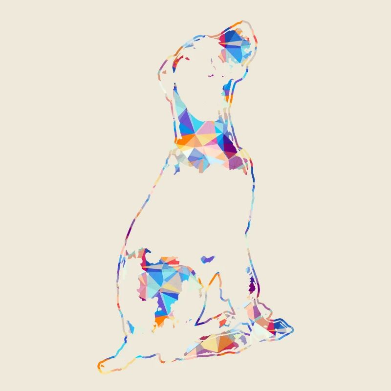 Great Dane Dog Colorful Geometric