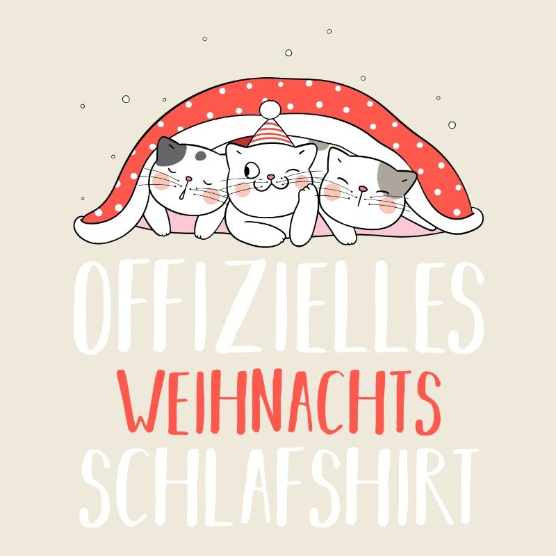 Offizielles Weihnachts Schlafshirt Katzen