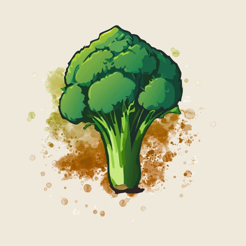 Vegetarian Vegan Broccoli Design