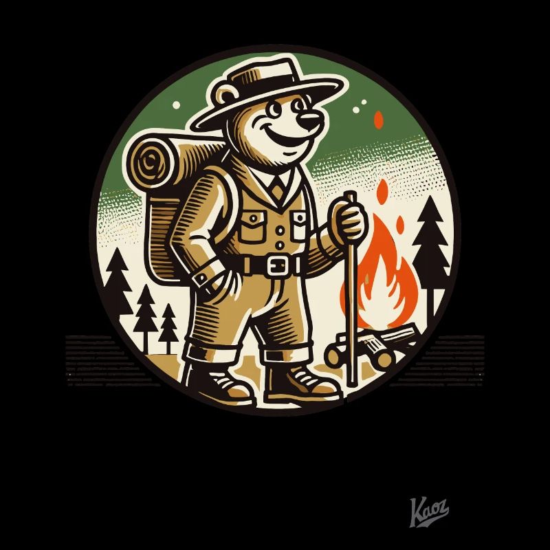 Wanderer- und Camping-Bär