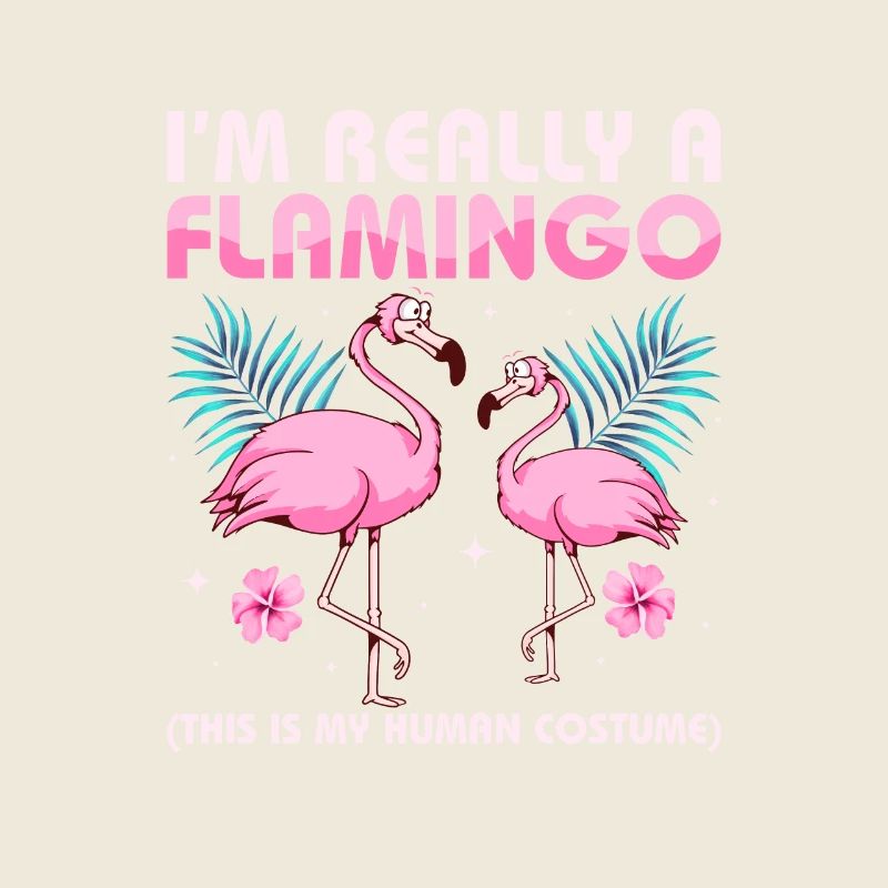 I'm Really A Flamingo Pink Bird Cute