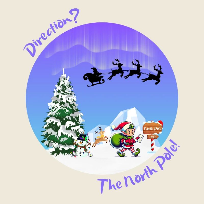 Courrier de Noël. Poste des lutins de Noël. Pôle nord