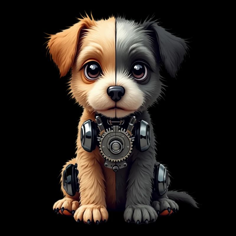 Lustiger Roboter Hund Cyborg Tier AI Dog Robot