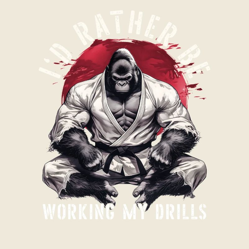 I'd Rather Be Working My Drills BJJ Jiu Jitsu