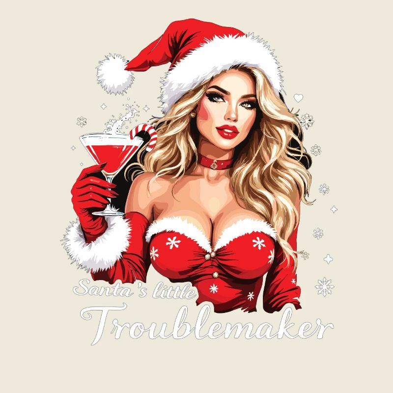 Santa's Little Troublemaker Christmas Hat
