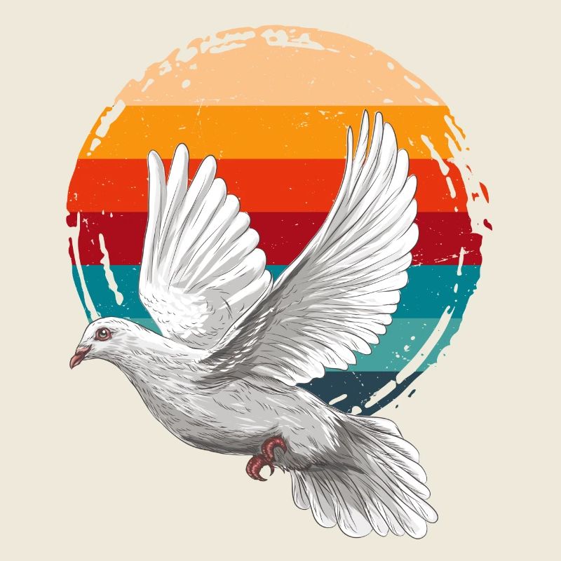 Peace in Motion – Dove in the Sunset