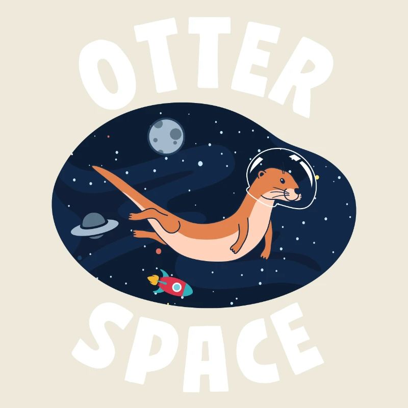 Otter Pun Space Science Astronaut