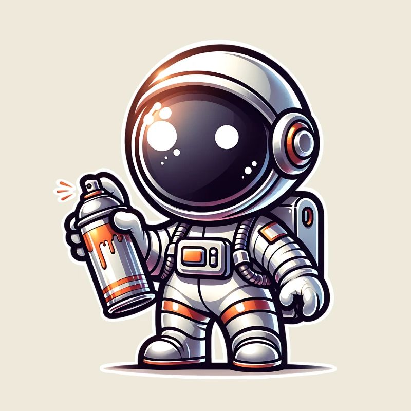 Graffiti Sprayer Astronaut