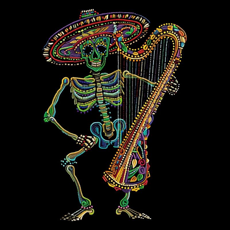Harp Mexican Skeleton