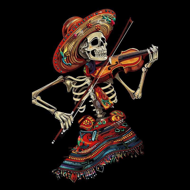 Squelette de violon mexicain