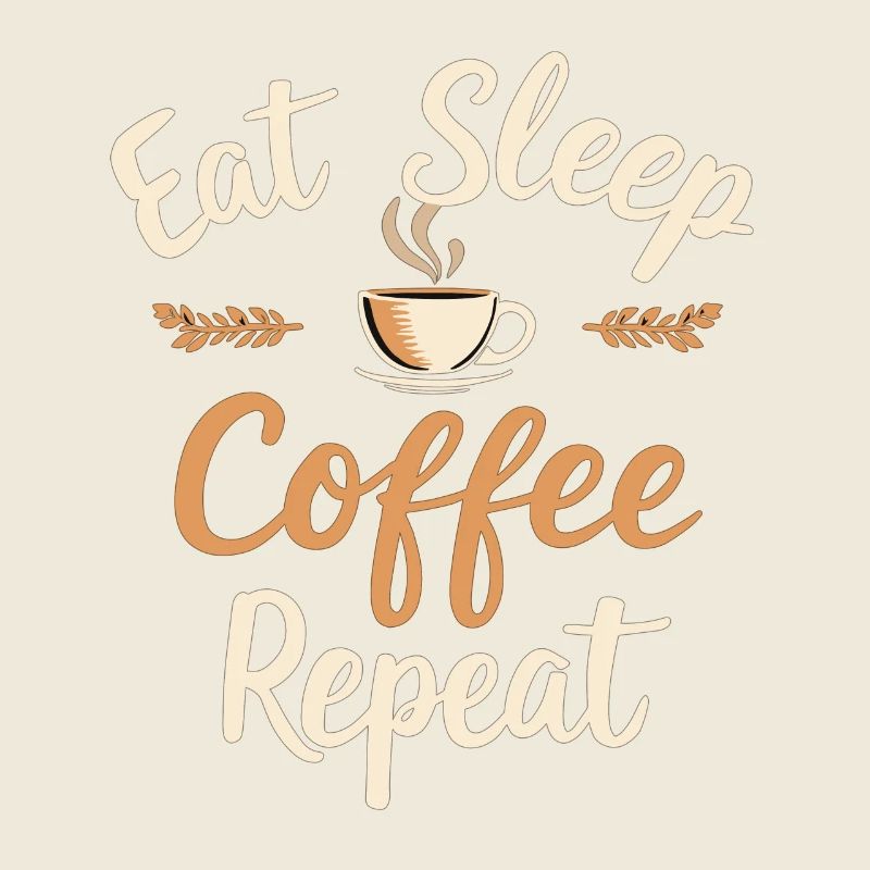 Manger du café de sommeil Répéter le café Café drôle