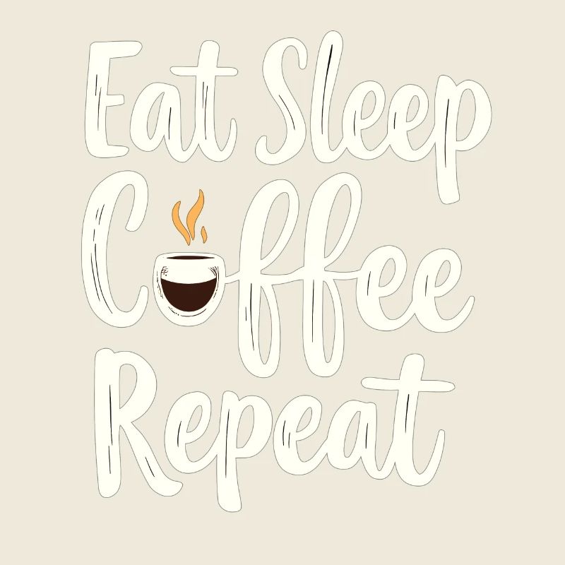 Manger du café de sommeil Répéter le café Café drôle