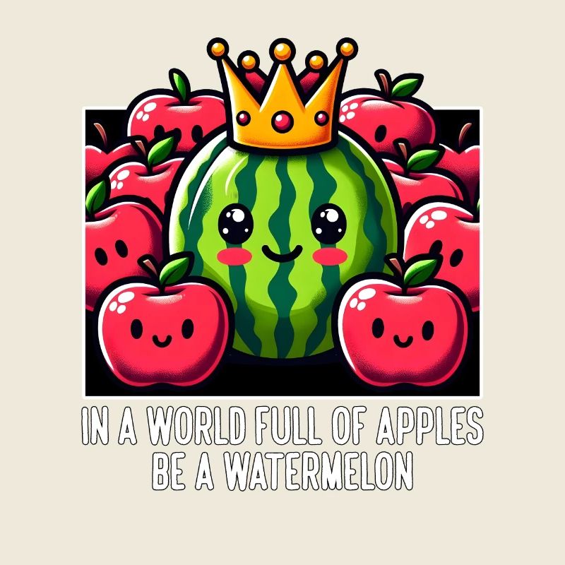 IN EINER WELT VOLLER ÄPFEL SEI EINE WASSERMELONE