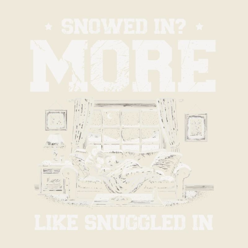 Eingeschneit, einkuschelnd, winterlicher Komfort