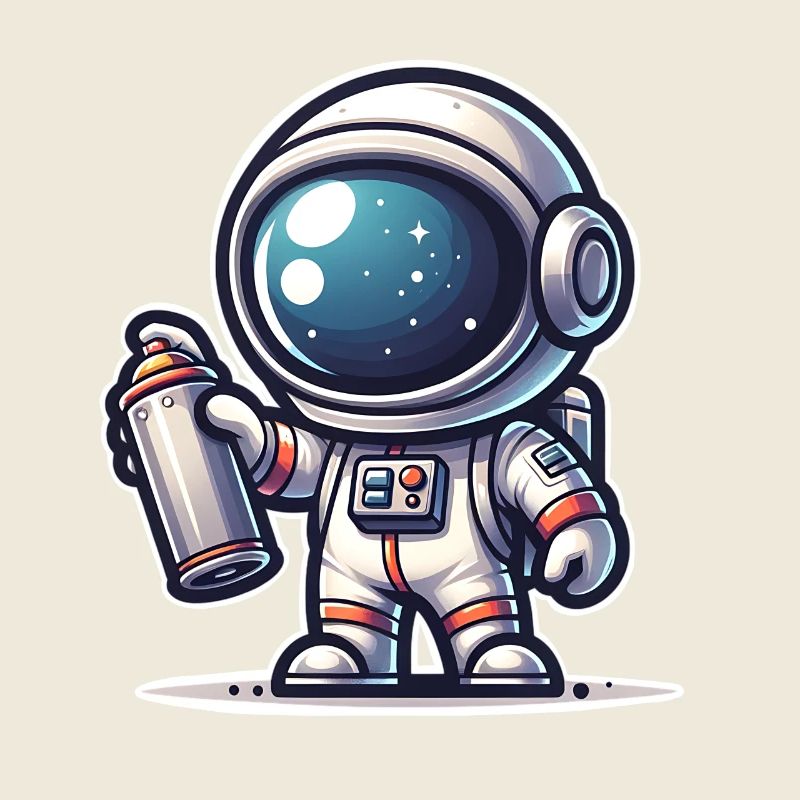 Graffiti Sprayer Astronaut