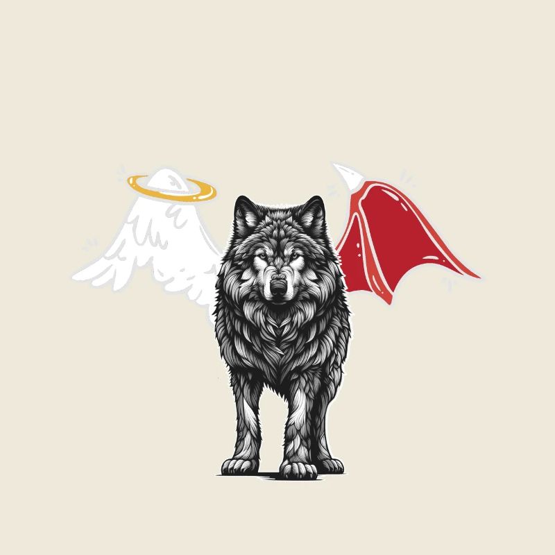 Wolf Wolves Angel Devil Halloween Werewolf Occult