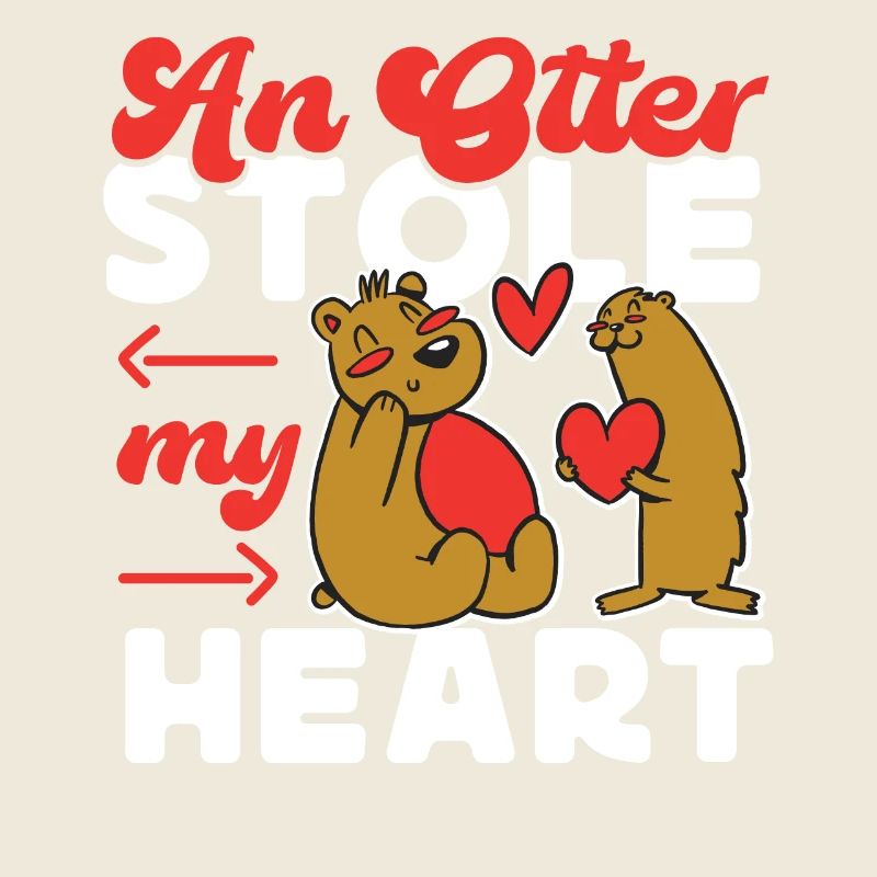 Loutre Saint-Valentin Une loutre