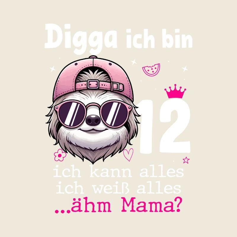 Digga Ich Bin 12 Kindergeburtstag Mädchen
